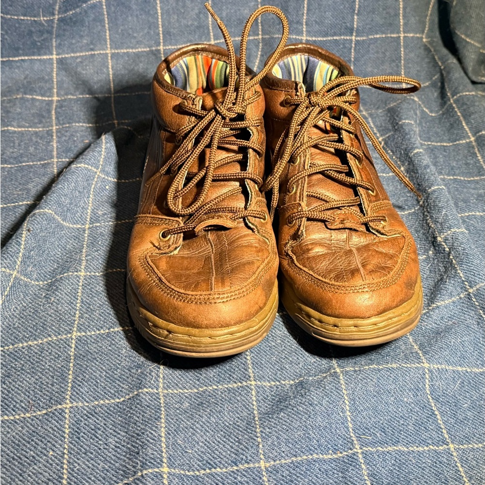Gravis Men's Size 8 Mid High Brown Chocolate Oiled Leather Shoes Sneakers Lace